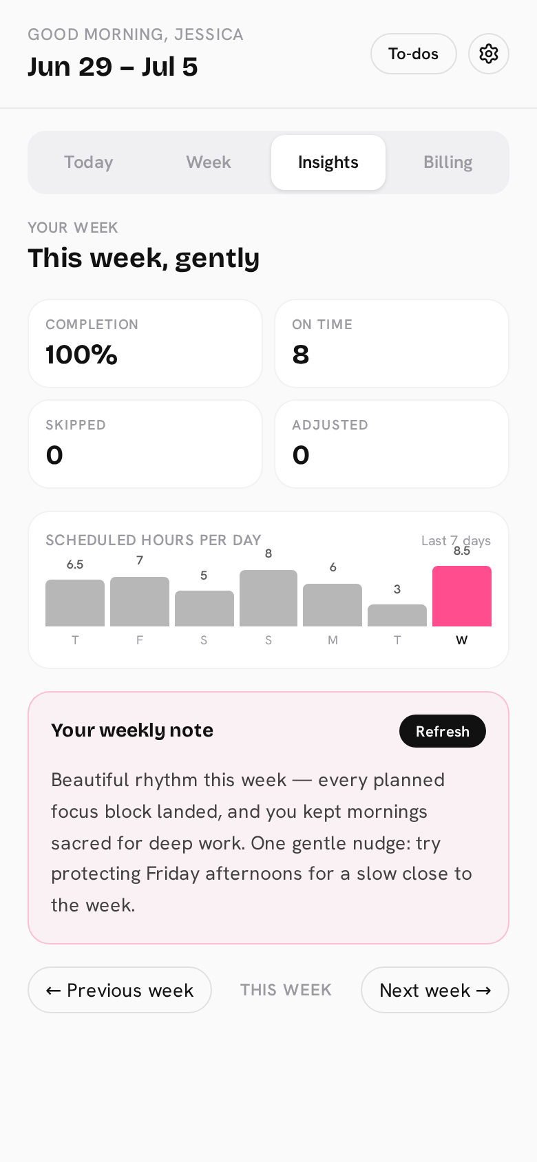 The Mother wellness trackers on iPhone